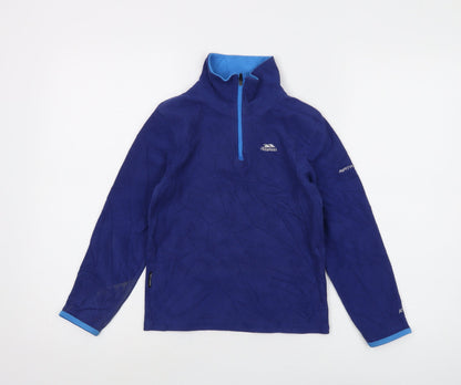 Trespass Boys Blue 1/4 Zip Fleece Sweatshirt 7-8 Years