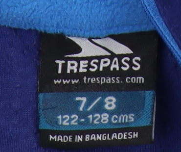 Trespass Boys Blue 1/4 Zip Fleece Sweatshirt 7-8 Years