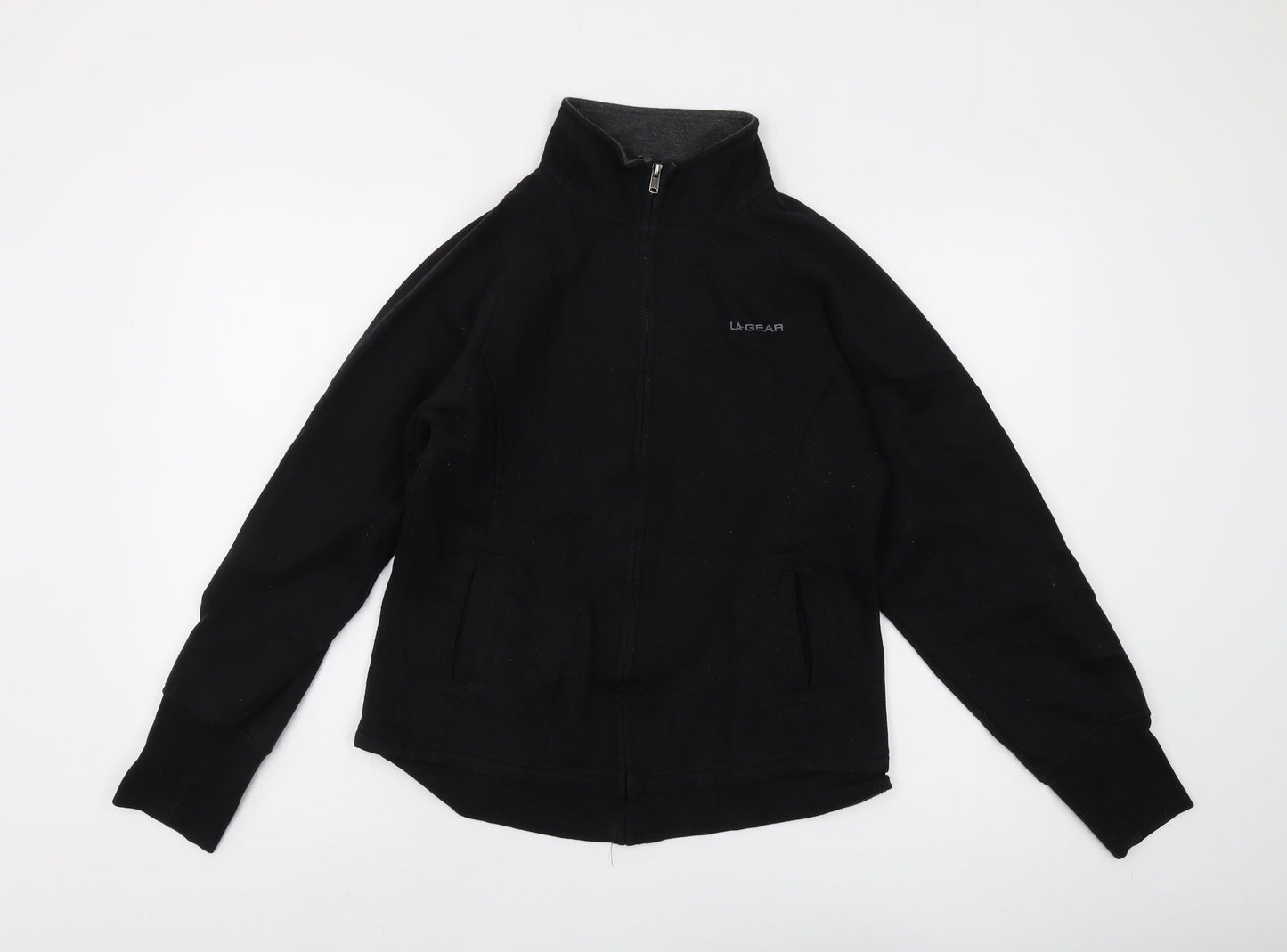 Womens UK Size 14 LA Gear Black Full Zip Sweatshirt