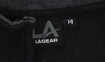 Womens UK Size 14 LA Gear Black Full Zip Sweatshirt