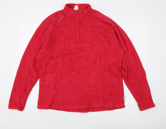 Decathlon Red Unisex 2XL Fleece Pullover Sweatshirt