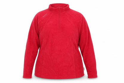 Front view of Decathlon Red unisex 2xl fleece pullover sweatshirt
