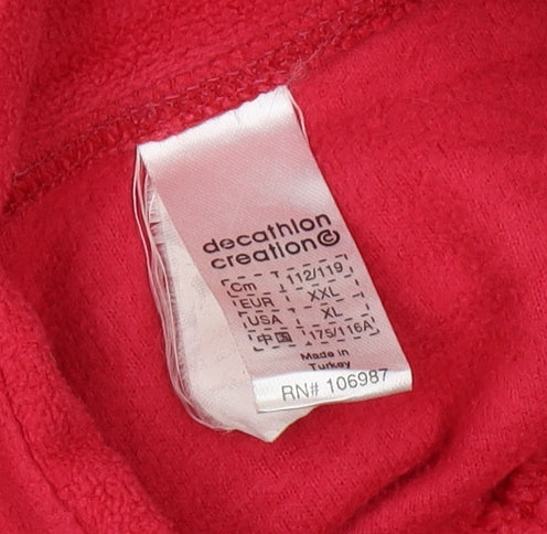Unisex Adults UK Size 2XL DECATHLON Red Pullover Sweatshirt