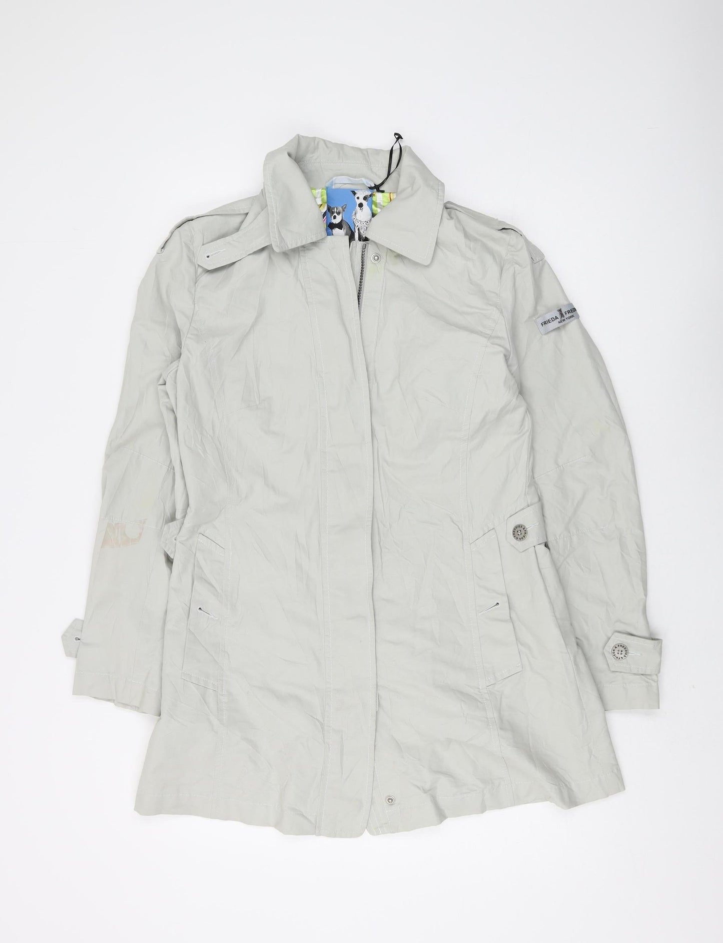 Frieda & Freddies Women's Beige Trench Coat - Size 10