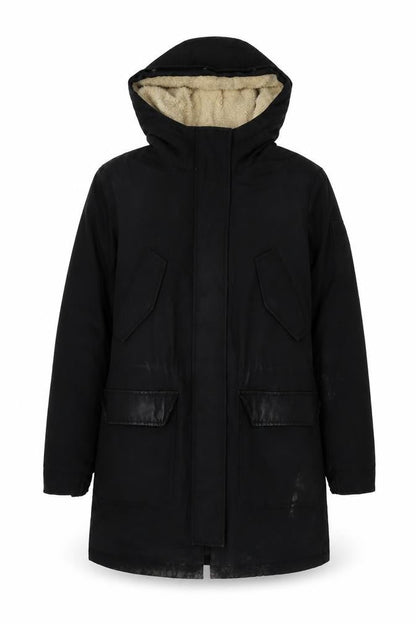 Womens UK Size M Calvin Klein Jeans Black Parka Coat