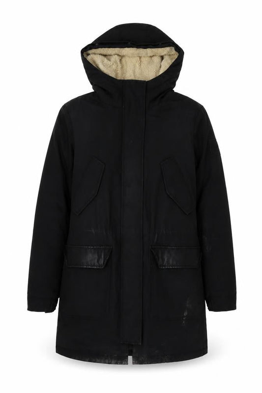Womens UK Size M Calvin Klein Jeans Black Parka Coat