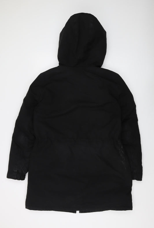 Womens UK Size M Calvin Klein Jeans Black Parka Coat