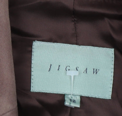Jigsaw Women's Brown Suit Jacket, Size 12, Classic Fit