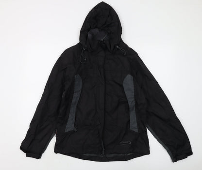 Womens UK Size 10 mountainlife Black Parka Coat