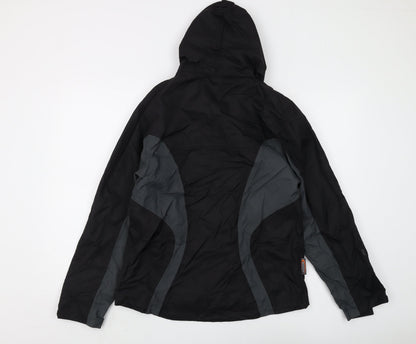 Womens UK Size 10 mountainlife Black Parka Coat