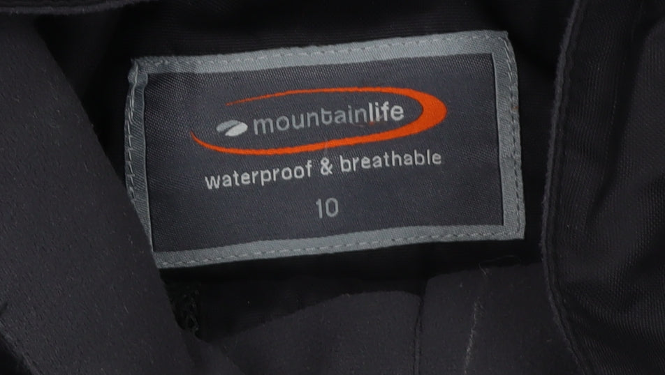 Womens UK Size 10 mountainlife Black Parka Coat