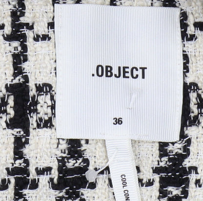 Object Women's Check Waistcoat, Size 8, Black/White