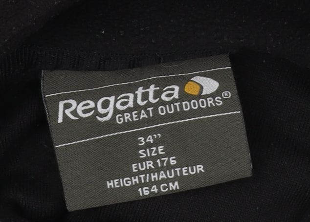 Regatta Boys Black Fleece 1/2 Zip Sweatshirt, Size L