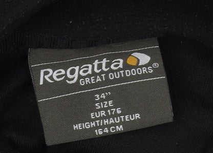 Regatta Boys Black Fleece 1/2 Zip Sweatshirt, Size L