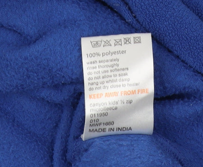 Mountainlife Boys Blue Fleece 1/2 Zip Sweatshirt 11-12 Years