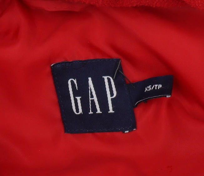 Womens UK Size XS Gap Red Puffer Jacket