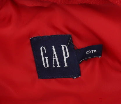 Womens UK Size XS Gap Red Puffer Jacket