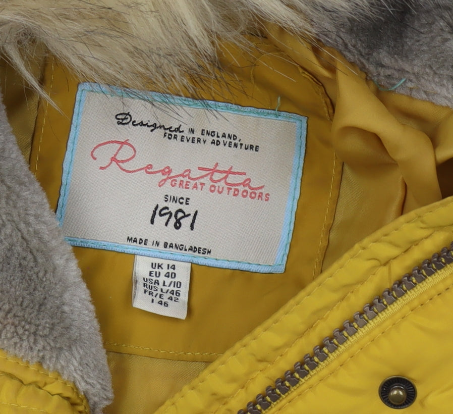 Womens UK Size 14 Regatta Yellow Puffer Jacket