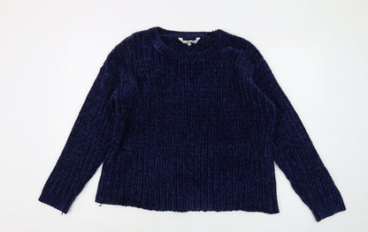 Womens UK Size 12 Red Herring Blue Pullover Jumper