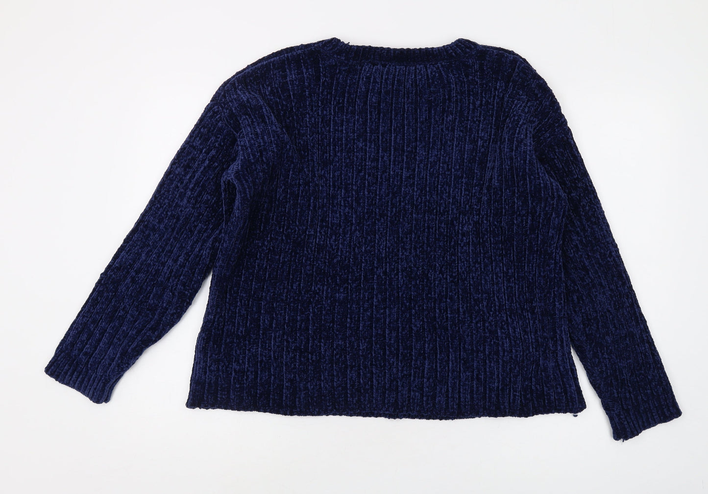 Womens UK Size 12 Red Herring Blue Pullover Jumper