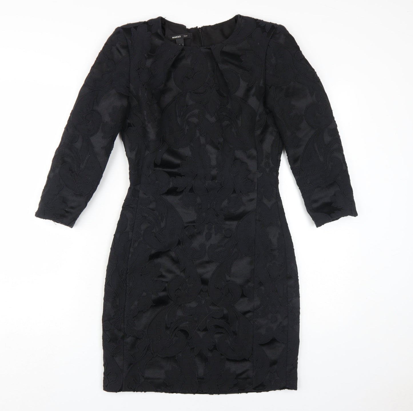 Mango Women's Black Sheath Dress, Size 8, Party Ready