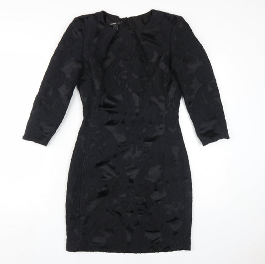 Mango Women's Black Sheath Dress, Size 8, Party Ready