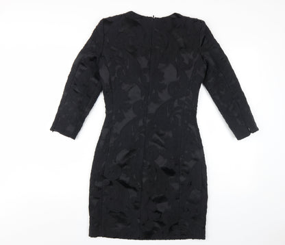 Mango Women's Black Sheath Dress, Size 8, Party Ready