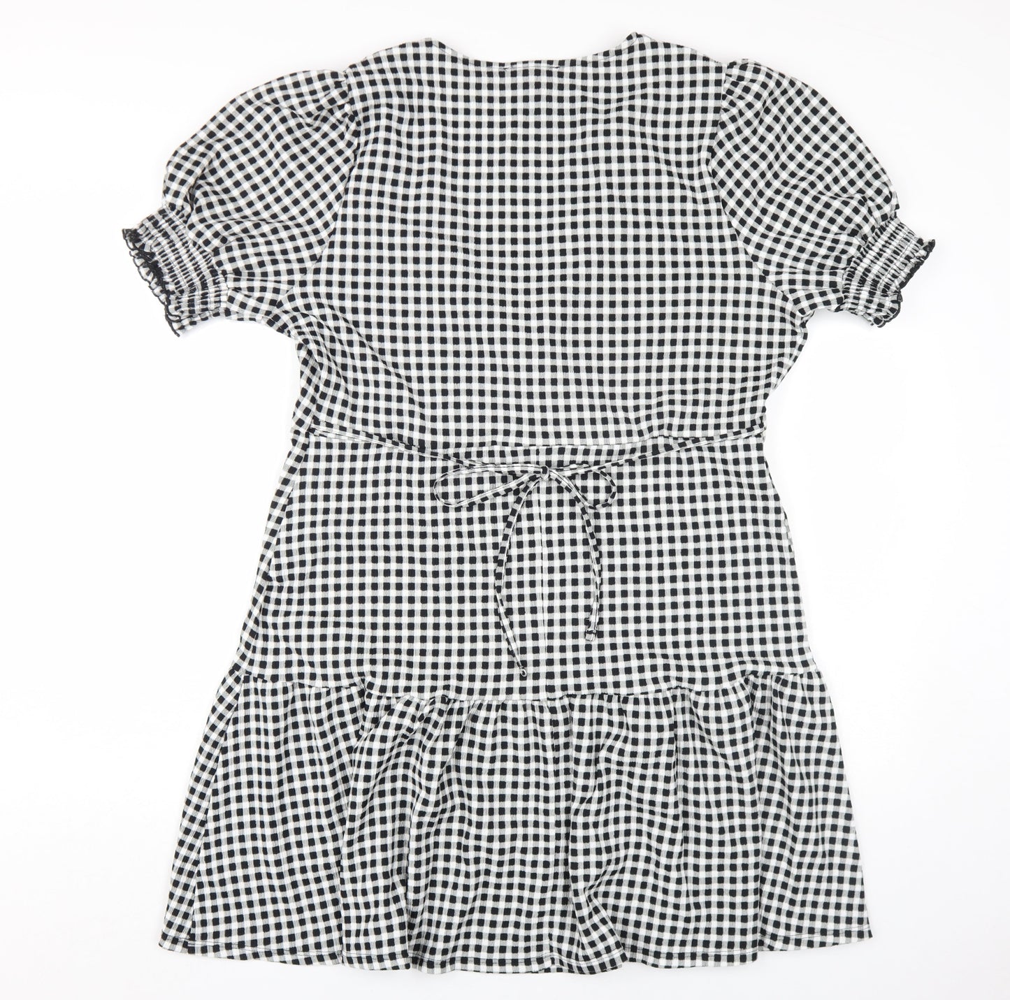 Dorothy Perkins Women’s Black Check Wrap Dress 18