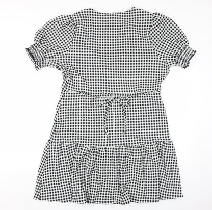 Dorothy Perkins Women’s Black Check Wrap Dress 18