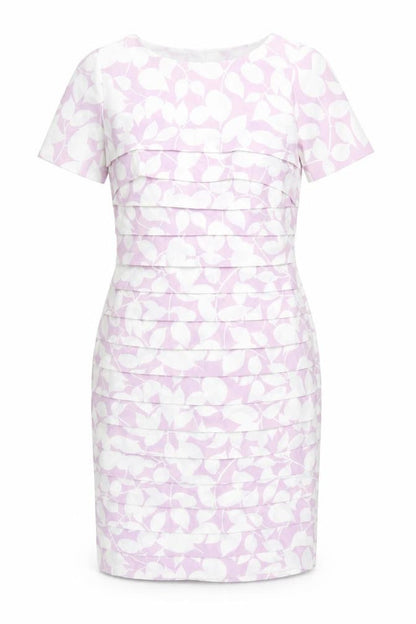 Viyella Women's Pink Floral Sheath Dress Size 8