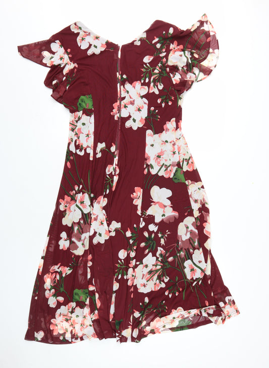 Jolie Moi Women's Multicoloured Floral Dress Size 16