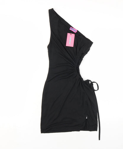 Edikted Women's Black Asymmetric One-Shoulder Dress