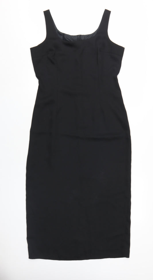 Etam Women's Black Midi Sheath Dress Size 14