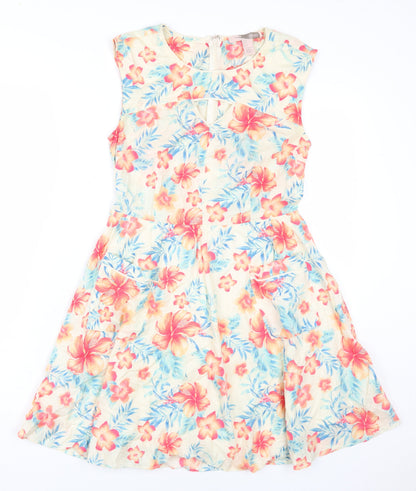 Forever 21 Women's Floral Fit & Flare Dress, S