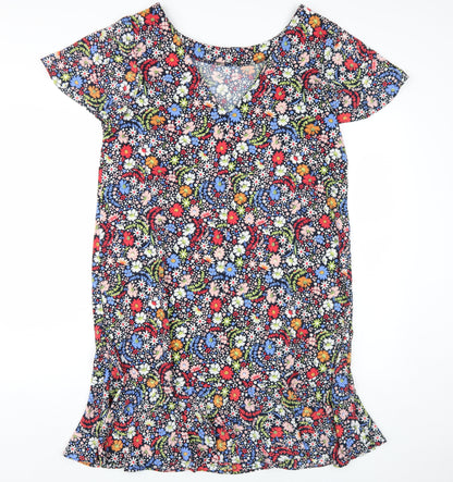 Next Women's Multicoloured Floral Shift Dress Size 16