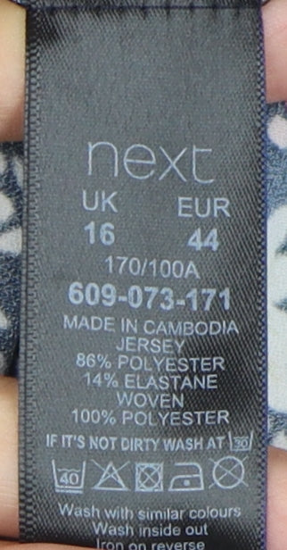 Next Women's Multicoloured Floral Shift Dress Size 16