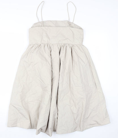 H&M Women Beige Sleeveless Dress Size 16
