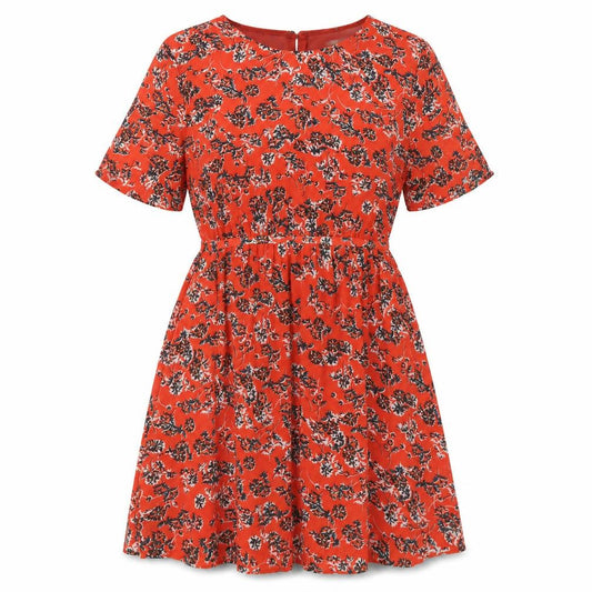 Pins and Needles Women's Red Floral Fit & Flare Dress L