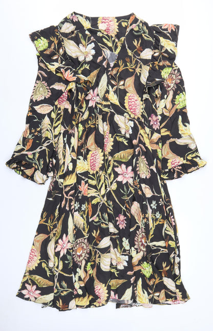 H&M Women's Multicoloured A-Line Dress Size S