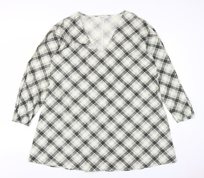 Stradivarius Women's Plaid Shift Dress Size 14