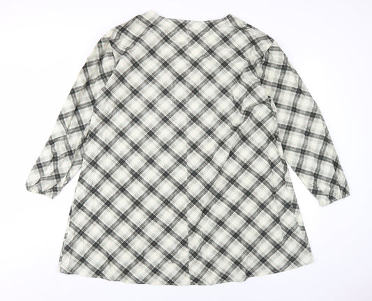 Stradivarius Women's Plaid Shift Dress Size 14