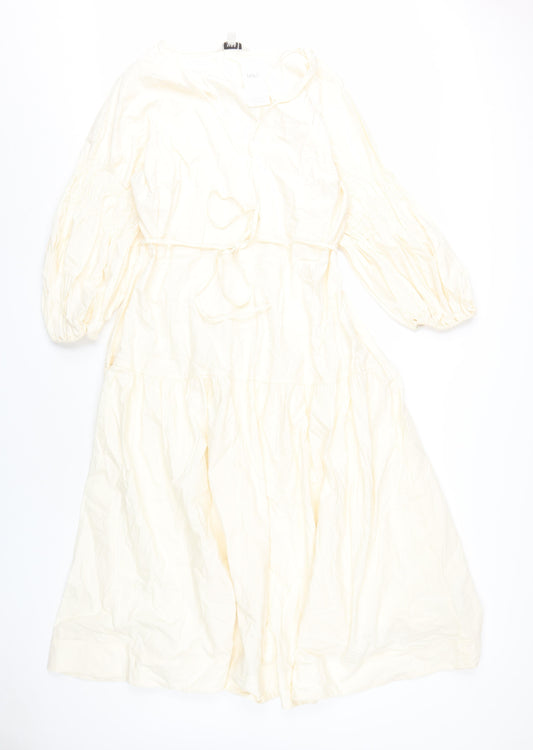 Marks and Spencer Women's Ivory A-Line Dress, Size 18