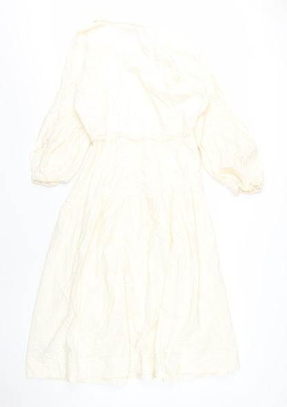 Marks and Spencer Women's Ivory A-Line Dress, Size 18