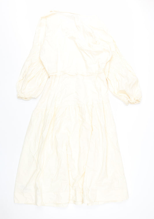 Marks and Spencer Women's Ivory A-Line Dress, Size 18