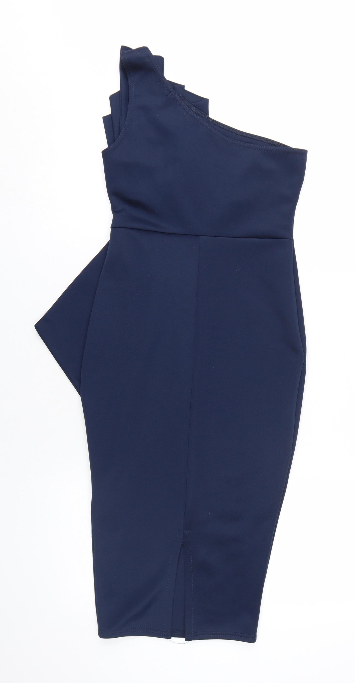 Boohoo Women's Blue One Shoulder Bodycon Dress 8