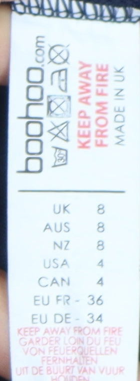 Boohoo Women's Blue One Shoulder Bodycon Dress 8