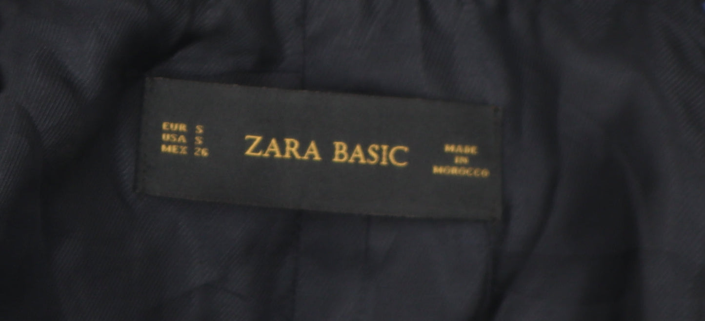 Womens UK Size 8 Zara Black Basic Jacket