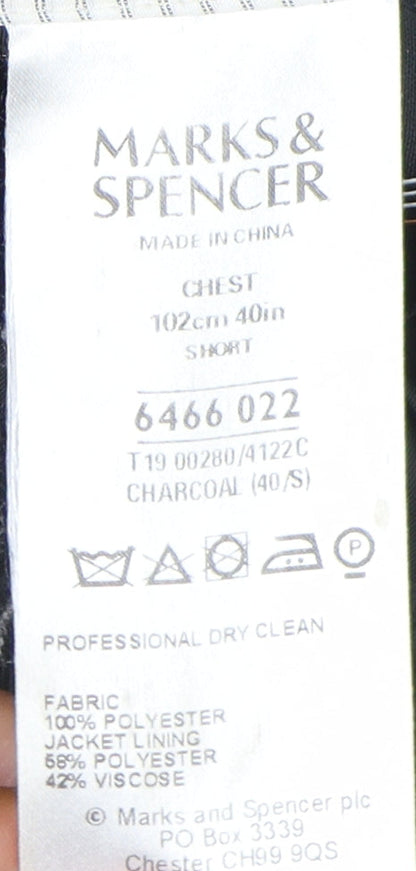 Mens UK Size 40 Marks and Spencer Regular Grey Suit Jacket