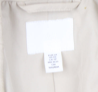 H&M Women's Beige Blazer, Size 6, Notch Lapel, Formal