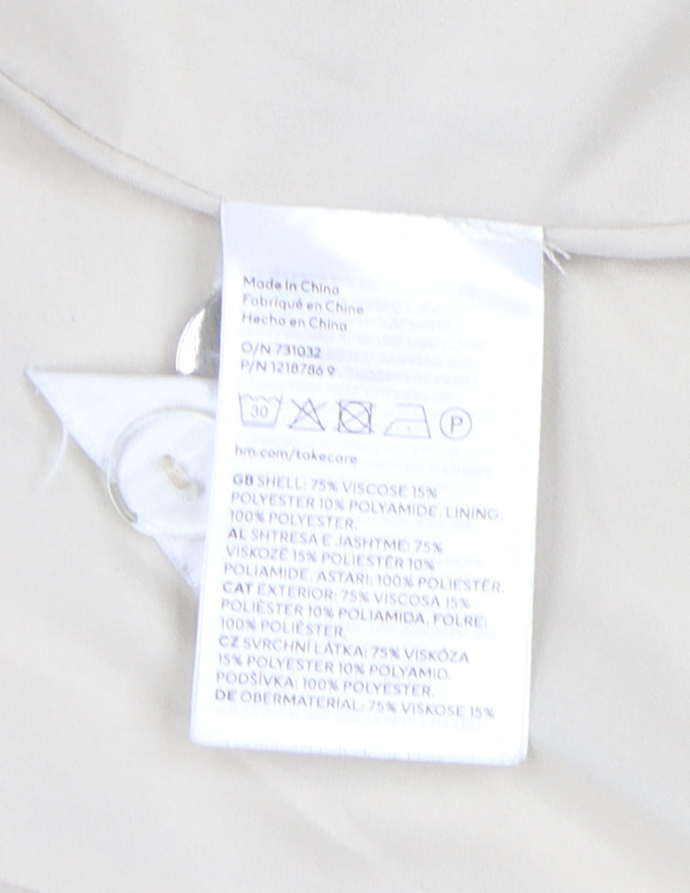 H&M Women's Beige Blazer, Size 6, Notch Lapel, Formal